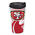 Tervis NFL Tumbler With Lid, 16 Oz, San Francisco 49ers, Clear