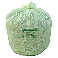 Natur Bag Compostable Trash Liners, 35 Gallons, Green, Case Of 100 Liners