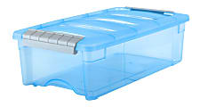 IRIS® Stack & Pull Storage Containers With Built-In Handles, 5 Quarts, 4 1/2" x 8" x 14 1/8", Blue, Case Of 10 1 thumbnail image