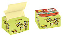 Post-it® Pop-up Note Dispenser, Desk-Grip, 3" x 3", 30% Recycled, Green Flower + 200 Notes