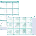 House of Doolittle Express Track Yearly Laminated Planner - Julian Dates - Yearly - 1 Year - January 2022 till December 2022 - 24" x 37" Sheet Size - 1.25" x 1.38" Block - Blue, Green - Paper - Laminated, Erasable - 1 Each