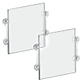 Azar Displays Acrylic Sign Frames With Suction Cups, 14"H x 11"W x 1/4"D, Clear, Pack Of 2 Frames 1 thumbnail image