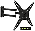 Mount-It! Full-Motion Wall Mount For 23 - 55" TVs, 9"H x 9"W x 2-13/16"D, Black 1 thumbnail image