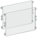 Azar Displays Acrylic Sign Frames With Suction Cups, 17"H x 22"W x 1/4"D, Clear, Pack Of 2 Frames