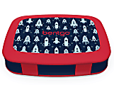 Bentgo Kids Prints 5-Compartment Lunch Box, 2"H x 6-1/2"W x 8-1/2"D, Rocket 1 thumbnail image