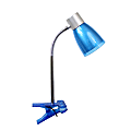 LimeLights Flashy Gooseneck Clip Light Desk Lamp, 3W, Metallic Blue