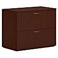 HON® MOD Desk 36"W x 20"D Lateral 2-Drawer File Cabinet With Removable Top, Mahogany