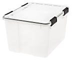IRIS® Weathertight® Storage Container, 46 Quarts, 11 4/5" x 15 4/5" x 19 7/10", Clear 1 thumbnail image