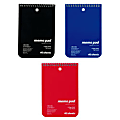 Office Depot® Brand Wirebound Top-Opening Memo Books, 4" x 6", 1 Hole-Punched, College Ruled, 40 Sheets, Pack Of 3 1 thumbnail image
