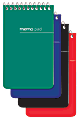 Office Depot® Brand Wirebound Top-Opening Memo Pads, 3" x 5", College Ruled, 60 Sheets Per Pad, Assorted Colors (No Color Choice), Pack Of 3 Pads 1 thumbnail image