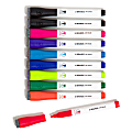 U Brands® Low-Odor Dry-Erase Markers, Medium Point, White Barrels, Assorted Ink Colors, Pack Of 10 Markers