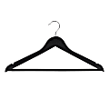 Honey Can Do Wood Hangers, Black, Pack Of 24 Hangers