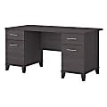 Bush Furniture Somerset 60"W Office Desk, Storm Gray, Standard Delivery