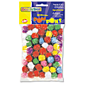 Chenille Kraft Creativity Street Glitter Pompons, 1/2", Assorted Colors, Pack Of 80 1 thumbnail image