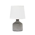 Simple Designs Mini Bocksbeutal Concrete Table Lamp, 9-7/16", White Shade/Gray Base 1 thumbnail image