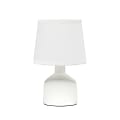 Simple Designs Mini Bocksbeutal Concrete Table Lamp, 9-7/16", White Shade/Off White Base 1 thumbnail image