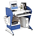 Techni Mobili Teen Computer Desk, 34"H x 24"D x 40"W, Blue/White 1 thumbnail image