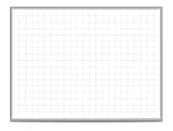 Ghent Grid Magnetic Dry-Erase Whiteboard, 48" x 72", Aluminum Frame With Silver Finish 1 thumbnail image