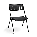 OFM Stanza Stacking Chairs, Black/Gray, Set Of 4