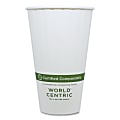 World Centric® Double-Wall Paper Hot Cups, 16 Oz, White, Pack Of 600 Cups