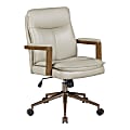 Office Star Woodlands Faux Leather High-Back Executive Office Chair, Taupe 1 thumbnail image