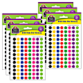 Teacher Created Resources® Mini Stickers, Colorful Circles, 1,144 Stickers Per Pack, Set Of 6 Packs