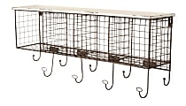 Linon Julia 4-Cubby Home Office Wall Shelf, 12-1/2"H x 29-1/2"W x 6-1/2"D, White 1 thumbnail image