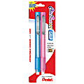 Pentel® Clic Erasers®, Assorted Barrel Colors, Pack Of 2