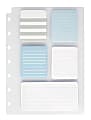 TUL® Discbound Lined Sticky Note Pads, Assorted Colors, 25 Sheets Per Pad, 1 Dashboard of 5 Assorted Pads