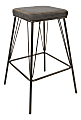 Ave Six Mayson 26"H Polyester Counter Stools, Charcoal/Gunmetal, Set Of 2 Stools 1 thumbnail image