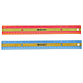 Westcott® Recycled Plastic Ruler With Faux Wood Inlay, 12", Assorted Colors 1 thumbnail image