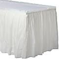 Amscan Plastic Table Skirts, Frosty White, 21’ x 29”, Pack Of 2 Skirts