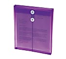 Smead® Poly Envelopes With String-Tie Closure, 1 1/4" Expansion, Letter Size, 8 1/2" x 11", Purple, Pack Of 5 Envelopes