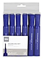 Office Depot® Brand Permanent Markers, Chisel Point, 100% Recycled, Blue Ink, Pack Of 12 1 thumbnail image