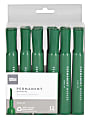 Office Depot® Brand Permanent Markers, Chisel Point, 100% Recycled, Green Ink, Pack Of 12