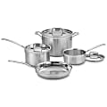 Cuisinart™ Triple Ply 7-Piece Cookware Set, Silver