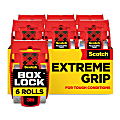 Scotch Box Lock Packing Tape, 1.88 in x 22.2 yd, 6 Tape Rolls with Dispensers, 1.5" Core, Extreme Grip Packing, Shipping and Mailing Tape, Sticks Instantly to Any Box, Clear