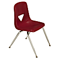 Scholar Craft™ 120 Series Student Stacking Chairs, Large, 30 1/2"H x 20"W x 22 1/2"D, Burgundy, Set Of 5