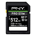 PNY PRO Elite Class 10 U3 V30 SD Flash Memory Card, 512GB 1 thumbnail image