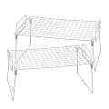 Honey-Can-Do Lock And Link Kitchen Organizer Racks, 8"H x 15 3/4"W x 9 3/4"D, White, Set Of 2