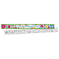 Barker Creek Double-Sided Border Strips, 3" x 35", Color Me In My Garden, Set Of 24