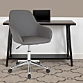 Flash Furniture Cortana Home And Office Mid-Back Office Chair, LeatherSoft, Gray