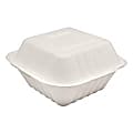 Karat Earth Bagasse Clamshell Food Containers, 6" x 6", Natural, Case Of 500 Clamshells 1 thumbnail image