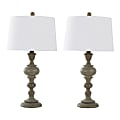LumiSource Morocco Contemporary Table Lamps, 30”H, Off-White Shade/Acid Paloma Base, Set Of 2 Lamps