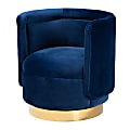 Baxton Studio Saffi Swivel Accent Chair, Royal Blue 1 thumbnail image