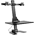 Mount-It! MI-7952 Electric Standing Desk Converter With Dual-Monitor Mount, Black