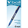 Pilot® V-Ball™ Liquid Ink Rollerball Pens, Extra Fine Point, 0.5 mm, Blue Barrel, Blue Ink, Pack Of 12 Pens