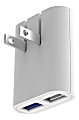 iHome AC Pro 3.4A 2 USB-A Port Slim Wall Charger, White 1 thumbnail image