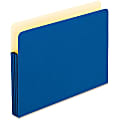 Oxford® Color Expanding File Pocket, Letter Size, 3 1/2" Expansion, Blue
