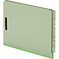 Pendaflex End Tab Pressboard Fastener Folders - Letter - 8 1/2" x 11" Sheet Size - 2 Fastener(s) - 2" Fastener Capacity for Folder - 25 pt. Folder Thickness - Pressboard - Light Green - Recycled - 25 / Box